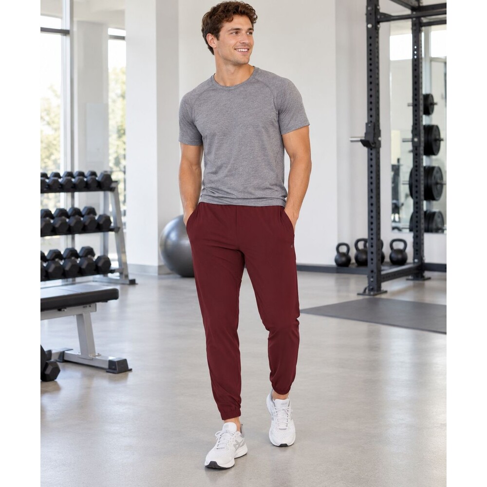 LULULEMON Men's Surge Jogger 29" M Red Merlot Pockets Running EUC B89